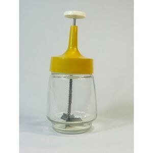 Vintage Mod 1970s Yellow Nut Chopper Stainless Steel Blades